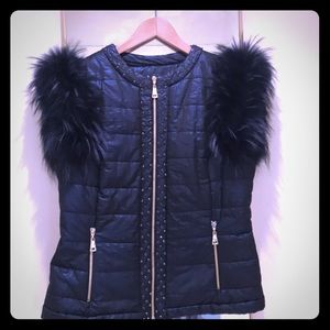 BALIZZA Fur Trimmed Vest
